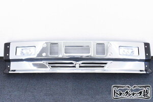 角目キャンターバンパー 三菱 ふそう 2t 標準用 グレートタイプバンパー ステー付き メッキバンパー デコトラ レトロ M0947D