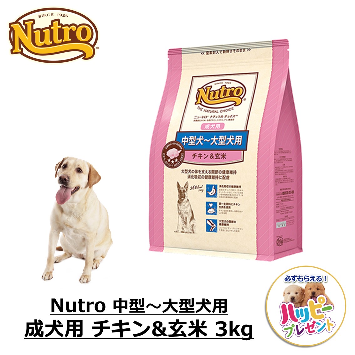 ニュートロ ナチュラル チョイス 中型犬~大型犬用 成犬用 チキン玄米