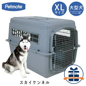 バリケンネル クレート ハウス 大型犬 ウルトラバリケンネル グレー IATA基準対応 送料無料 Petmate ペットメイト スカイケンネル XLサイズ 70-90lbs P500 PM00500 FREEBIRD フリーバード
