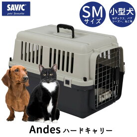 クレート 犬 猫 おすすめ IATA基準 移動 おしゃれ しつけ ペットキャリー キャリーケース 小型犬 飛行機 空輸 送料無料 あす楽対応 SAVIC アンデス SM SV3278