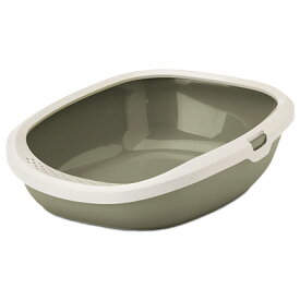 猫トイレ コンパクト 小型 小さめ おすすめ しつけ 洗いやすい 円型 トレー シンプル おしゃれ 送料無料 ネコトイレ SAVIC(セイヴィック) ギズモ M L グリーン グレー モカ ブルー FREEBIRD フリーバード