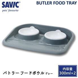 子犬用 猫用 食器 フードボウル 食洗器対応 滑り止め エサ入れ トレー SAVIC セイヴィック バトラーボウル グレー FREEBIRD フリーバード