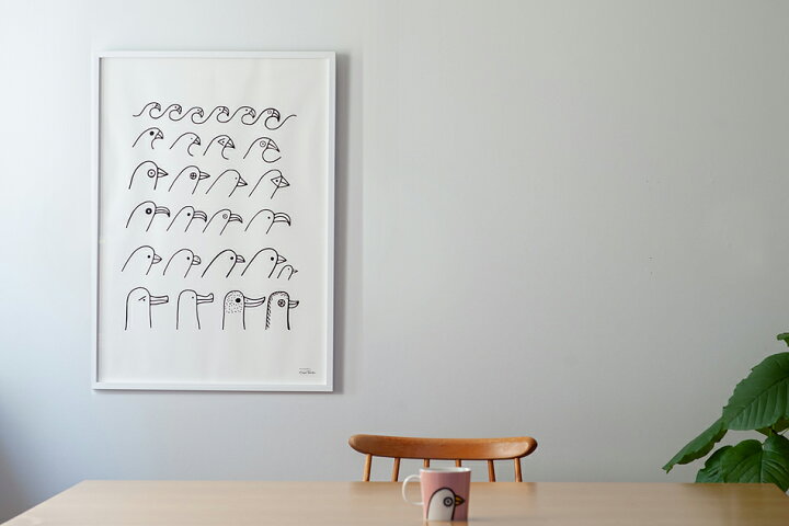 楽天市場】アートポスター 50×70cm （イッタラ／iittala）バードハウス  