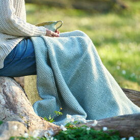 グースアイ リサイクルウールスロー ハーフ（クリッパン／KLIPPAN）