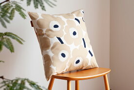 クッションカバー ピエニウニッコ オフホワイト×ベージュ 50×50cm（マリメッコ／marimekko）