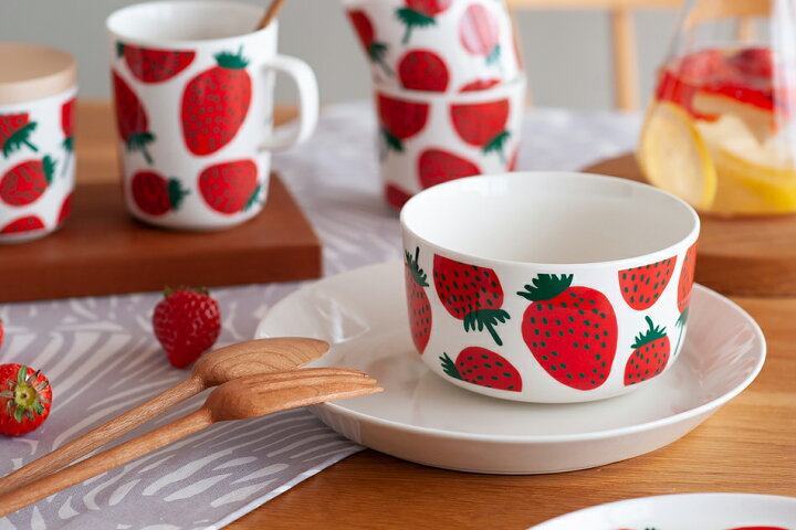 楽天市場】ボウル 12cm マンシッカ レッド×グリーン（マリメッコ  