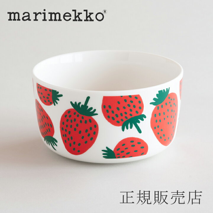 楽天市場】ボウル 12cm マンシッカ レッド×グリーン（マリメッコ  