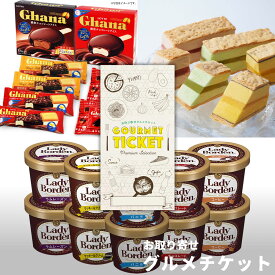 選べるアイスクリームギフト券 お取り寄せグルメチケット 3種［レディーボーデン or ロッテ ガーナ or 銀座千疋屋ミルフィーユアイス］[グルメ ギフト ギフト券 カタログギフト ギフトカード 送料無料][御年賀 お年賀 内祝い 結婚内祝い 誕生日 プレゼント お返し]