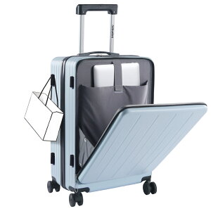 【マラソン限定20%OFFクーポン!】スーツケース フロントオープン【送料無料 一年間保証】キャリーケース 機内持ち込み 前開き Sサイズ Mサイズ TSAロッカー 多機能 USBポート カップホルダ