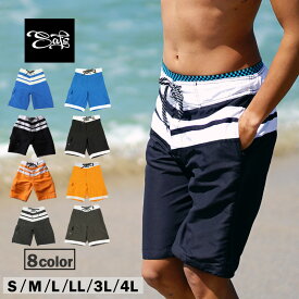 水着 メンズ サーフ サーフパンツ 男性用 ロング インナー付 ジップ付ポケット 速乾 水陸両用 おしゃれ シンプル 海水パンツ 海パン ボードショーツ S 小さいサイズ LL 3L 4L 大きいサイズ ns-2596-07