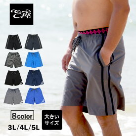 水着 メンズ サーフパンツ インナー付 海パン 水陸両用 海水パンツ 無地 おしゃれ シンプル ポケット ロング 速乾 ボードショーツ サーフショーツ 海水浴 プール 3L 4L 5L 大きいサイズ 旅行 海外旅行 ns-o2580-04 final