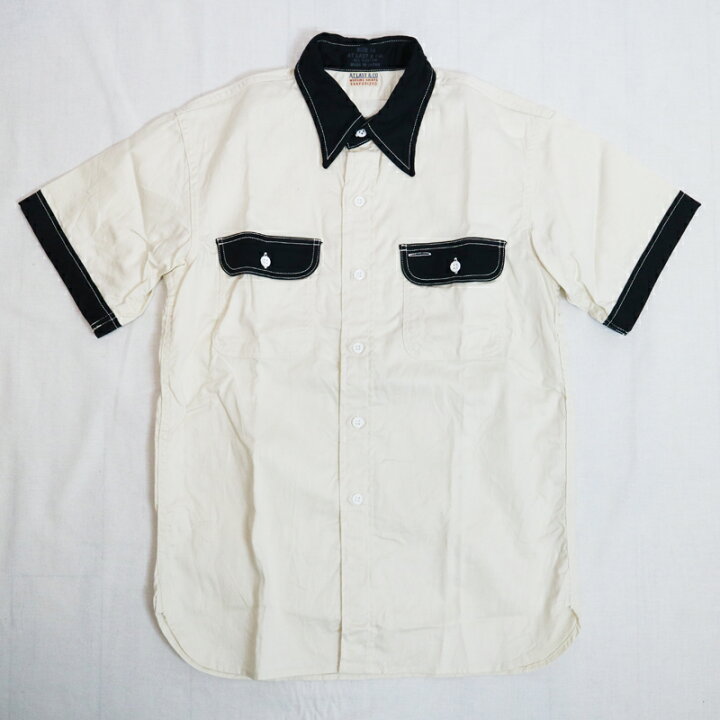 楽天市場】At Last(アットラスト) ツートーンワークシャツ 半袖シャツ  