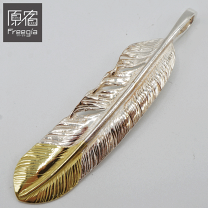 K18 先金特大フェザー右向き goro's - goro's ゴローズ 先金特大フェザー K18 右向きOLDの