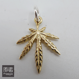 ゴローズ goro's 原宿フリージア K18 全金グラストップ S 金グラス 【小】 【USED】【商品番号：260201011】【中古】【返品・キャンセル不可】【ペンダントトップ】