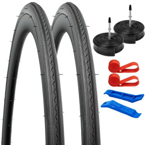 YunSCM 2�{�Z�b�g,700 25c �^�C��,700x25c 25-622 ���]�ԃ^�C��+ 700x25/32c �`���[�u �����o���u60mm+�����e�[�v+�^�C�����o,�K�p 700x25c ���[�h�o�C�N,Y-1076