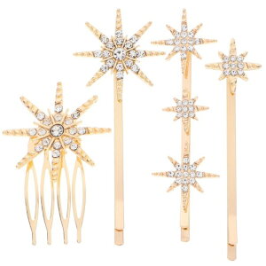 FOMIYES 4�Z�b�g ���C���X�g�[���t�����^���w�A�N���b�v �w�A�A�N�Z�T���[ ���ǂ� ������ �p�[�e�B�[�p �S�[���h�J���[ 5.5Cm