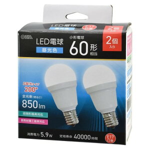 �I�[��(OHM)�I�[���d�@ LED�d�����` E17 60�`���� �����F 2�� LDA6D-G-E17 IS53 2P 06-5483