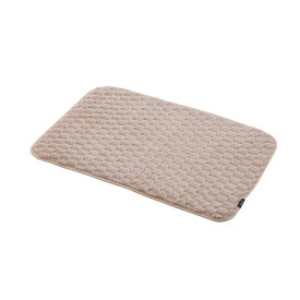 carari(カラリ) バスマット タオル地 60×40cm ベージュ ぽこぽこ 立体織り マイクロファイバー 吸水 速乾 カラリポコバスマット Mサイズ シービージャパン