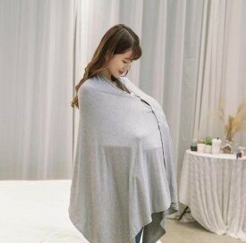 [Chewes Kwen] 授乳ケープ ストール ポンチョ 綿 4way 授乳カバー産婦人科看護師推薦 360度 安心 オシャレ uvカット 透けない 出産祝い 多機能 マタニティ 人気 大きめ 伸縮性 ベビーカーカバー オールシーズン (グレー)
