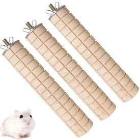 YFFSFDC 3点セット止まり木 ハムスター ウサギ 小動物 噛むおもちゃ 11cm ×3cmインコ 鳥のおもちゃ止まり木 ケージ用 ペット用品
