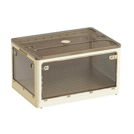 【最大72%オフクーポン】★即納★ 5面開閉 折りたたみ 収納ボックス 収納 折りたたみ キャスター付き 衣類ケース コンテナケース ふた付き 可愛い 透明 プラスチック 大きい 重なる 押し入れ 組立簡単 コンテナ クロゼット