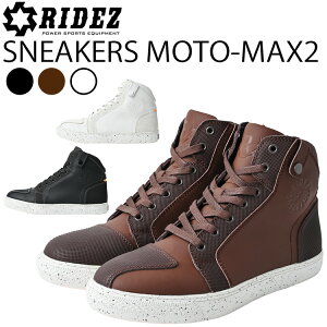 RIDEZ ���C�Y SNEAKERS MOTO-MAX2 �o�C�N�p�X�j�[�J�[ ���g�}�b�N�X2 ���C�f�B���O�V���[�Y �ȈՖh���E�h���d�l �n�C�J�b�g �����y�Ή�