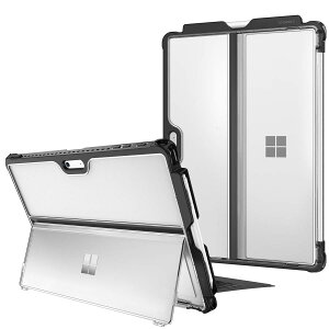 Fintie for Microsoft Surface Pro 7 Plus/ 7/ 6/ 5/ LTE 12.3�C���` �P�[�X �^�C�v�J�o�[ �\�t�gTPU �y���z���_�[�t�� �S�ʕی�^ �X�^���h�ی�@�\�t�� �L�b�N�X�^���h�P�[�X �y�� ���^ �ϏՌ�(�N���A)