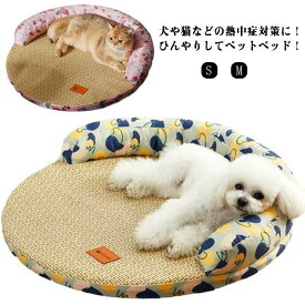 ペットベッド 猫 犬 通気 ペット 猫用 ござ 暑さ対策 ベッド 小型犬 対策 涼感マット 熱中症 猫マット 夏 接触冷感 枕付き 涼しい 涼感 休憩所 滑り止め 洗える 取り外せる ペットベッド 安眠 ペットベッド 夏用ベッド ペットソファ