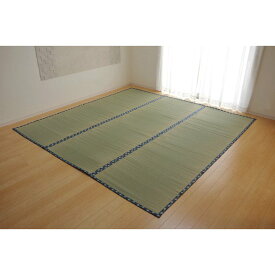 純国産 い草 上敷き カーペット 糸引織 「湯沢」 団地間6畳（約255×340cm）