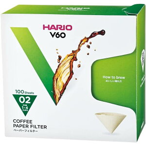 HARIO �n���I V60�p �y�[�p�[�t�B���^�[ VCF-02-100MK 1?4�t�p 100������ �u���E�� �݂��炵