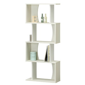 コビナス 収納 ラック ジグザグ パーテーション ホワイト ブックシェルフ オープンラック 高さ140cmタイプ