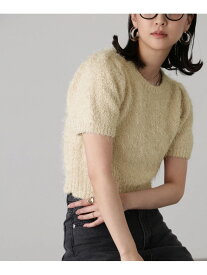 【SALE／50%OFF】フェザーパフスリーブ半袖ニット FREE'S MART フリーズ マート トップス ニット イエロー グレー ホワイト レッド【RBA_E】[Rakuten Fashion]