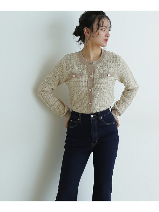 楽天市場】【SALE／30%OFF】ニットツイードカーデ FREE 