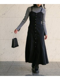 [低身長サイズ/Sシリーズ]バックリボンマーメイドデニムジャンパースカート FREE'S MART フリーズ マート ワンピース・ドレス ワンピース ブラック ブルー【送料無料】[Rakuten Fashion]