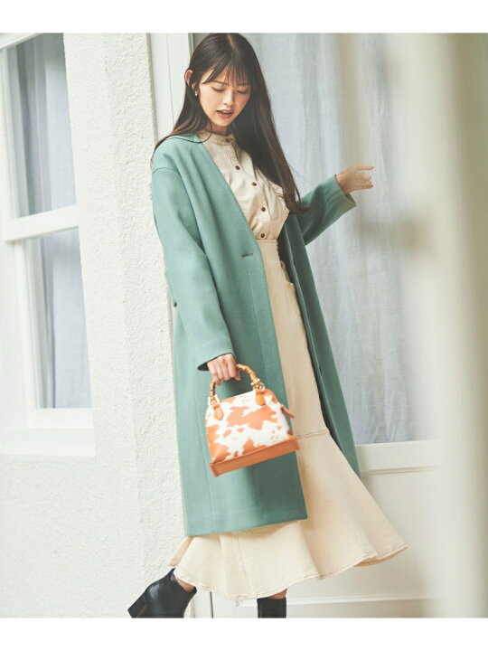 楽天市場】【SALE／30%OFF】ジャージメルトンノーカラーコート FREE 