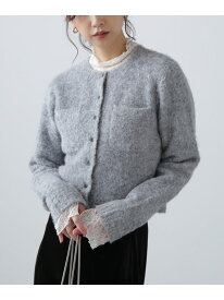 【SALE／70%OFF】コンパクトシャギーニットカーディガン FREE'S MART フリーズ マート トップス ニット ホワイト グレー ピンク【RBA_E】[Rakuten Fashion]