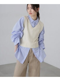 【SALE／30%OFF】前後2WAYショートベスト FREE'S MART フリーズ マート トップス ニット ブラック ホワイト グレー【RBA_E】[Rakuten Fashion]