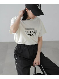 ロゴプリントTシャツ FREE'S MART フリーズ マート トップス カットソー・Tシャツ ホワイト ベージュ[Rakuten Fashion]