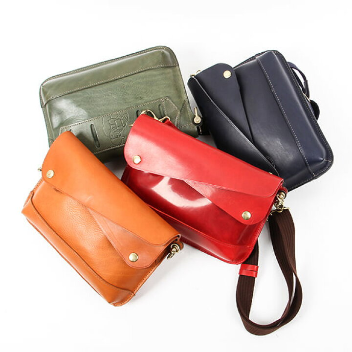 楽天市場】クラッチバッグ レザー 本革 ビアベリー DOUBLE FLAPS M  