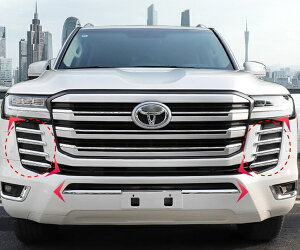 300系 ランドクルーザー用 ZX メッキ ガーニッシュ フィン グリルサイド ランクル エアロ カスタムパーツ