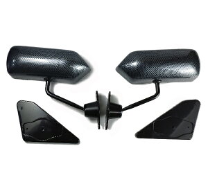 汎用 カーボン柄 レーシングミラー 軽量 ブルーレンズ GTバックミラー S13 S14 S15 シルビア180SX 86BRZ等にドリ車 BNR