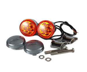 �n�[���[ LED�u���b�g�E�B���J�[ 2�Z�b�g �X�|�[�c�X�^�[FLHX 4�C���`�t�H�O�����v�n�E�W���O�p FLHT FLHTCU FLHR ���b�L �u���b�N