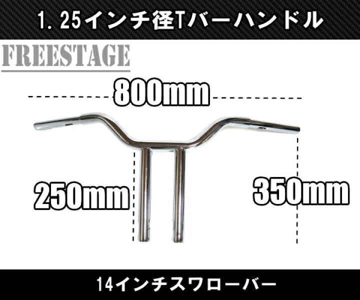 楽天市場】クラブスタイルTバーハンドル/ファットバー1 1/4インチ径 