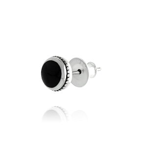 FREE STYLE 公式サイト オニキス ミル打ちピアス メンズピアス シルバー メンズアクセサリー メンズ 記念日 プレゼント ギフト シンプル フリースタイル FSE885ON【送料無料】