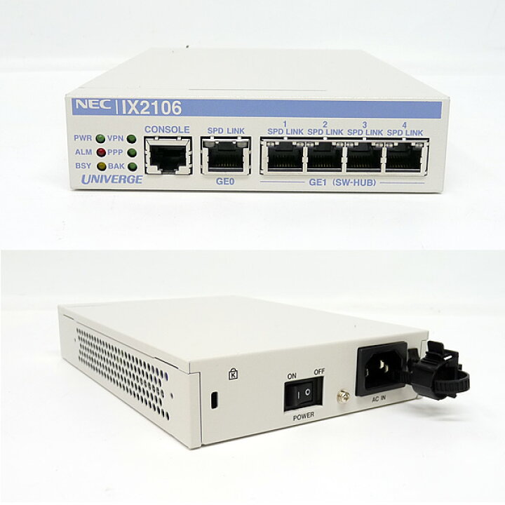 楽天市場】□＃ NEC UNIVERGE IX2106 VPN対応高速アクセスルーター  