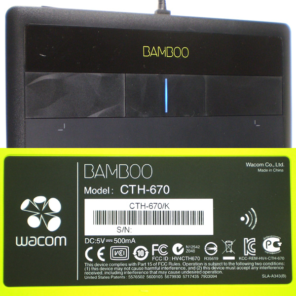 楽天市場】□☆WACOM USB接続ペンタブレット Bamboo CTH-670 【ペン