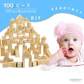 自然素材の積み木 100ピース 積み木 知育 玩具 創造力 想像力 おもちゃ　つみき　玩具　クリスマス　プレゼント　子ども 知育玩具 学習玩具 知育パズル