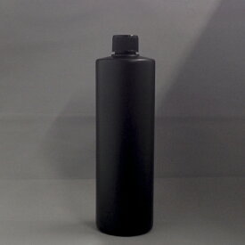 プラスチック容器 PE平キャップボトル500ml黒