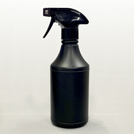 プラスチック容器 スプレーボトル PEガンスプレーボトル500ml黒色円柱形スプレー黒／黒