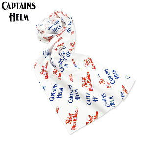 Pabst Blue Ribbon × CAPTAINS HELM/�L���v�e���Y�w���� #TENUGUI/��@�� CH26-PB-A03�EWHITE